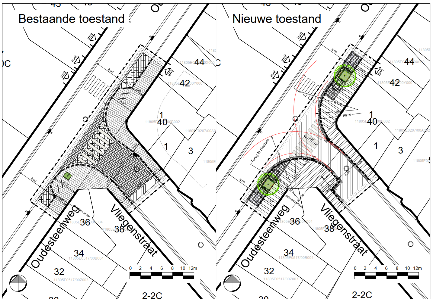 Grondplan Oudesteenweg x Vliegenstraat